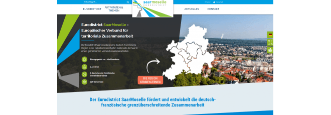 Die Website des Eurodistrict SaarMoselle strahlt im neuen Design !
